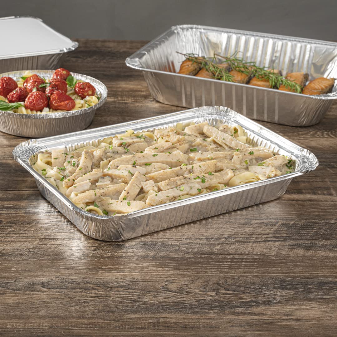 Restaurantware-Foil Lux 12 x 8.75 x 1.75 Inch To Go Containers